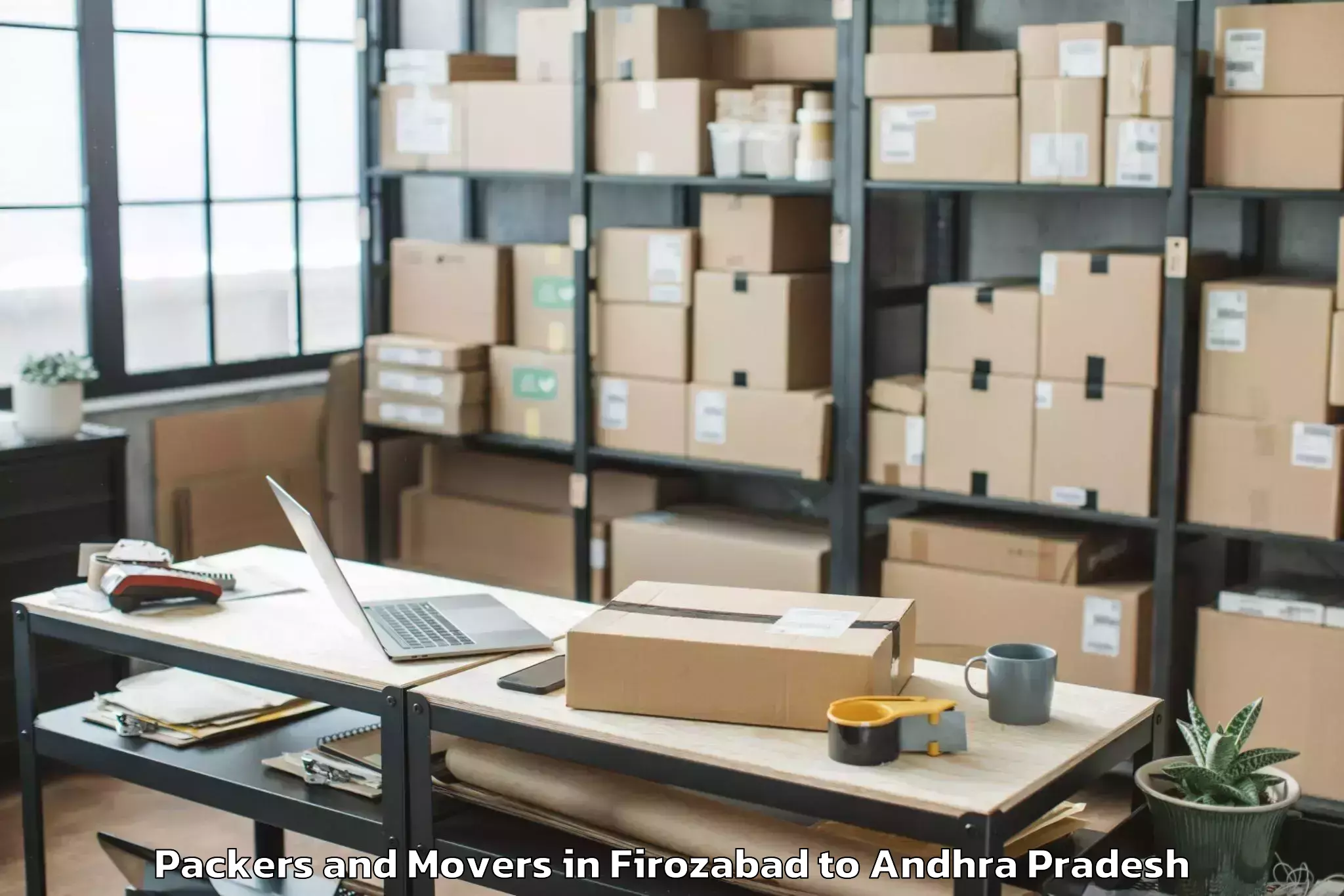 Reliable Firozabad to Koyyalagudem Packers And Movers